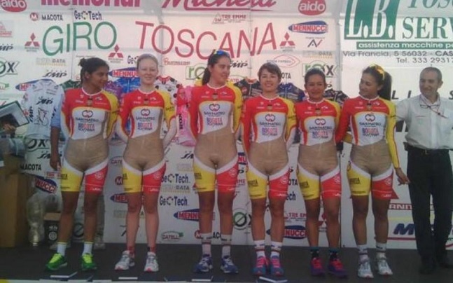 Maillot equipo ciclistas colombianas